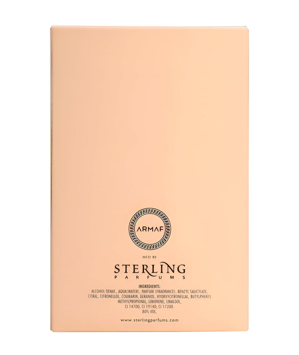 Armaf bottle staged with evening dress illustrating sophistication for events