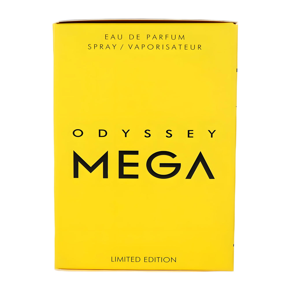 Armaf Odyssey Mega on model in evening setting, conveys confidence and versatility