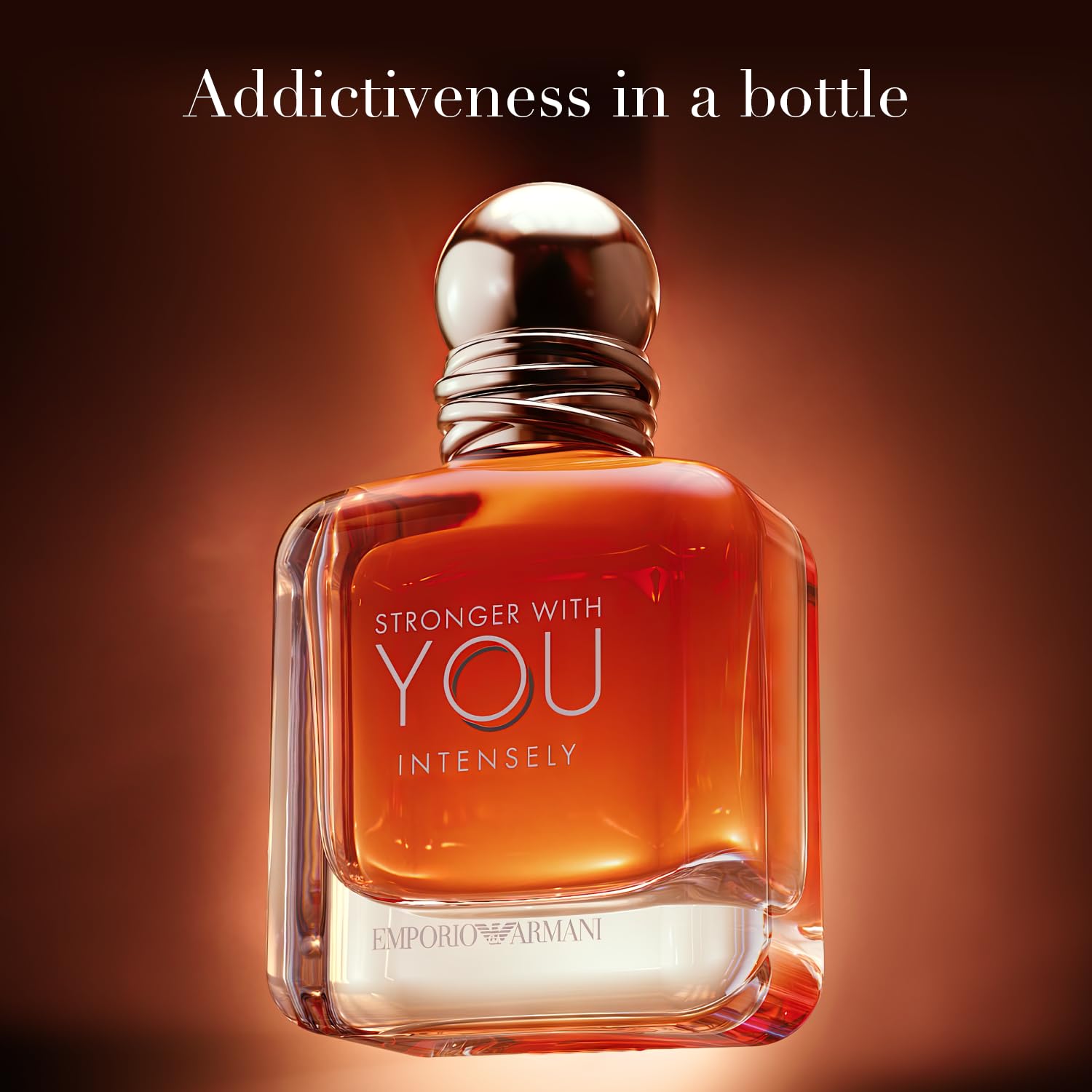 Armani Beauty side profile of bottle emphasizing strong masculine lines
