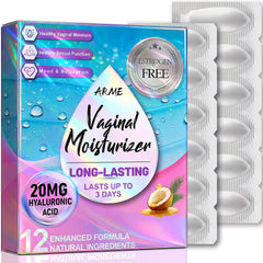 Arme front packaging showing 12 inserts and benefits for long-lasting hydration