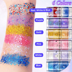 AROIC twist-up glitter stick close-up displaying smooth texture and applicator benefit