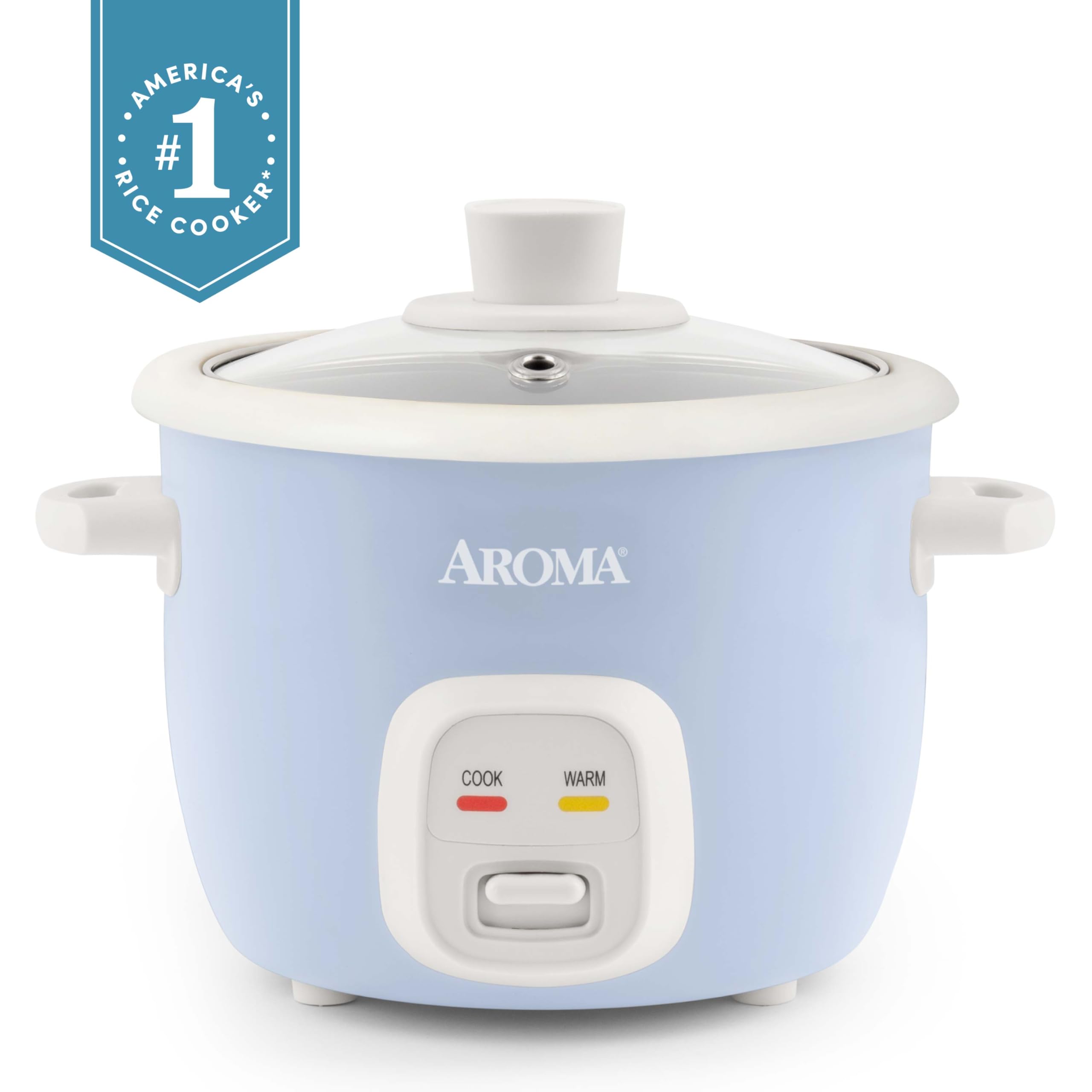 AROMA ceramic-coated inner pot close-up highlighting nonstick surface for easy cleanup