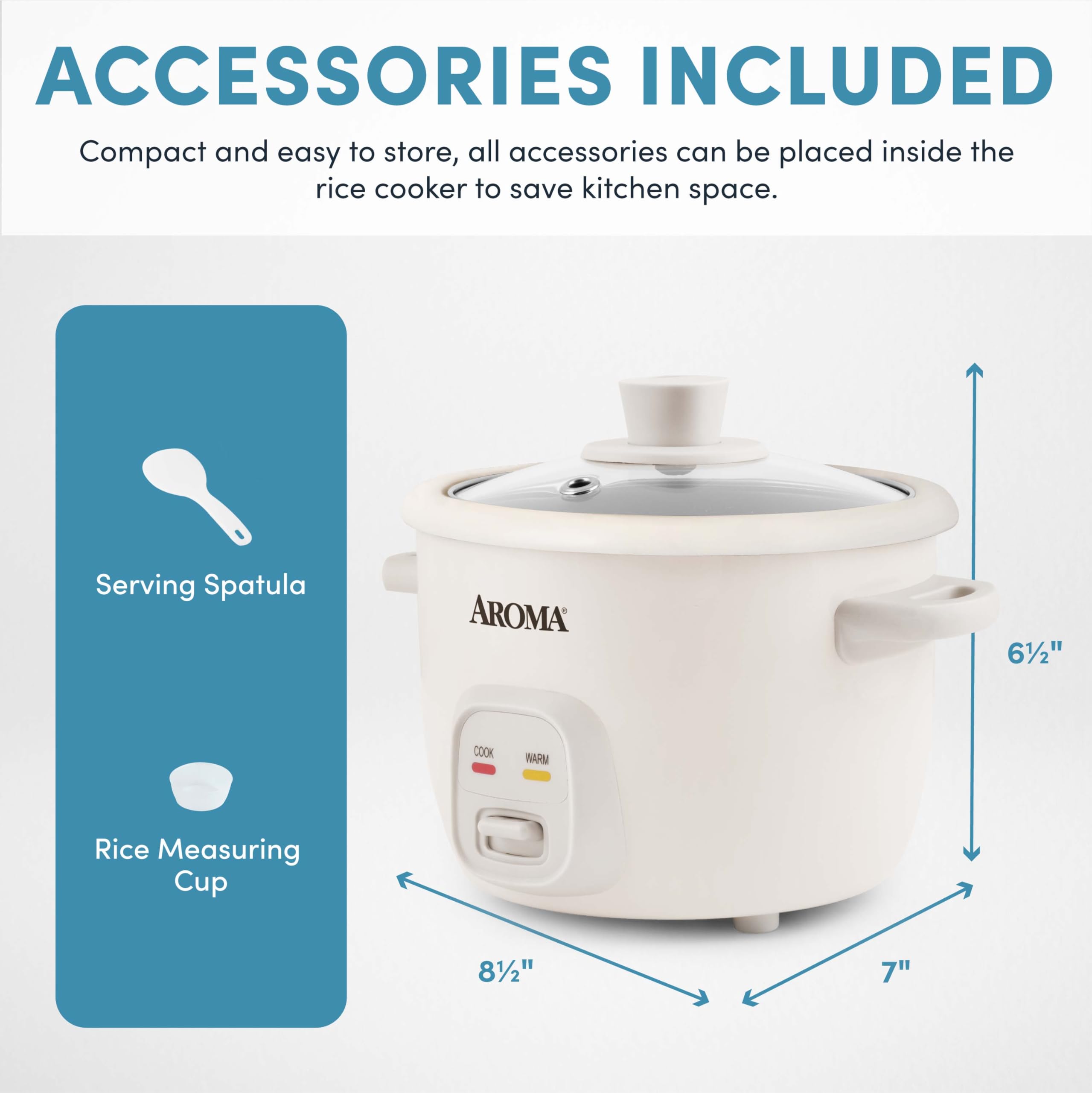 AROMA one-touch control panel emphasizing simple Cook to Keep Warm
