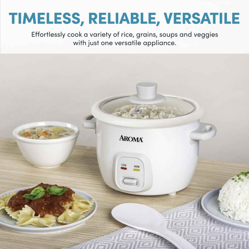 AROMA rice measuring cup and spatula included for accurate portions