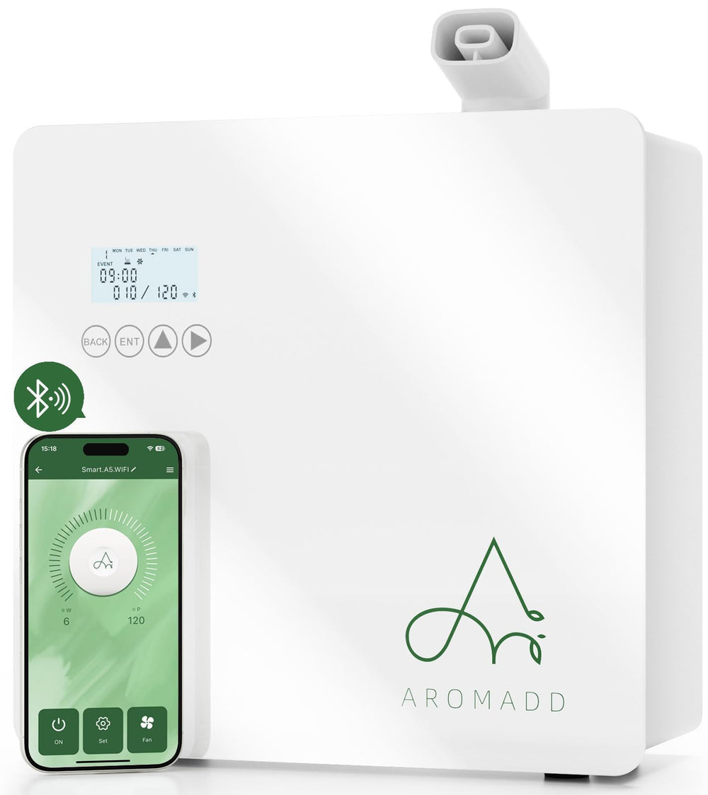 Aromadd front view showing sleek diffuser design and easy access