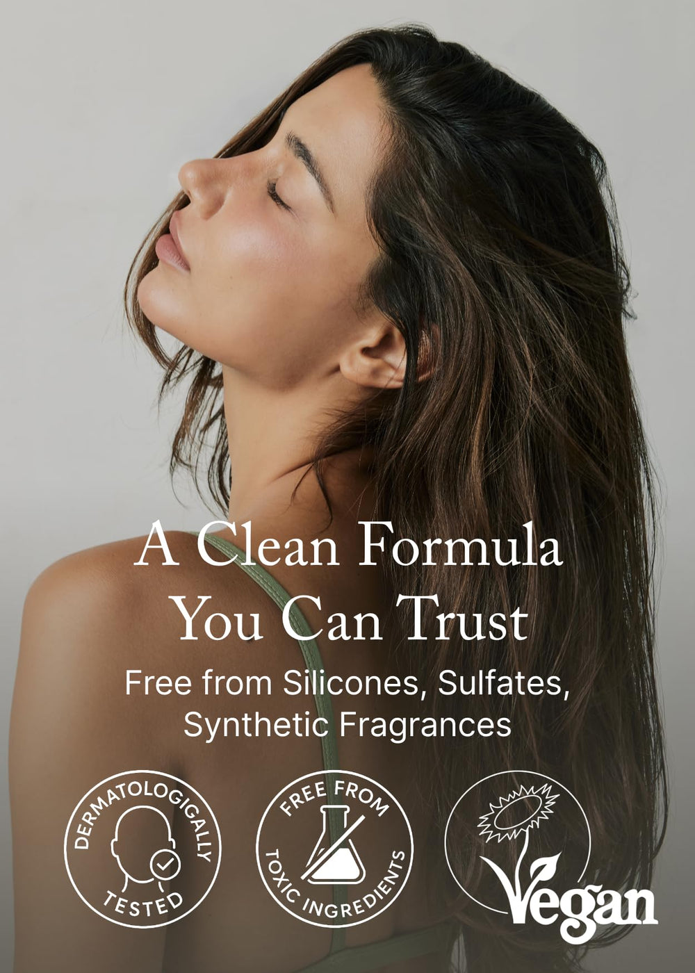 AROMATICA botanical ingredients flatlay showing rosemary and biotin benefits