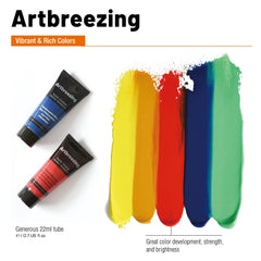 Artbreezing open palette layout with tubes and mixed colors for easy selection