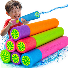 ArtCreativity front view of six-pack foam water guns showing vibrant colors and value