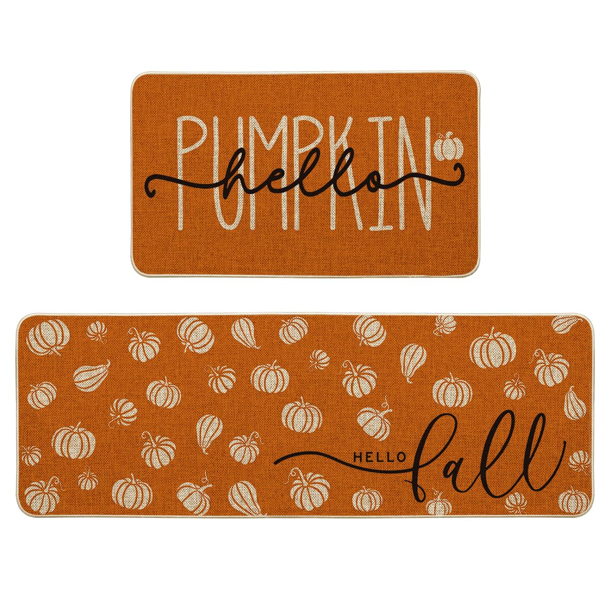 Artoid Mode front view of orange Hello Pumpkin set, seasonal decor benefit