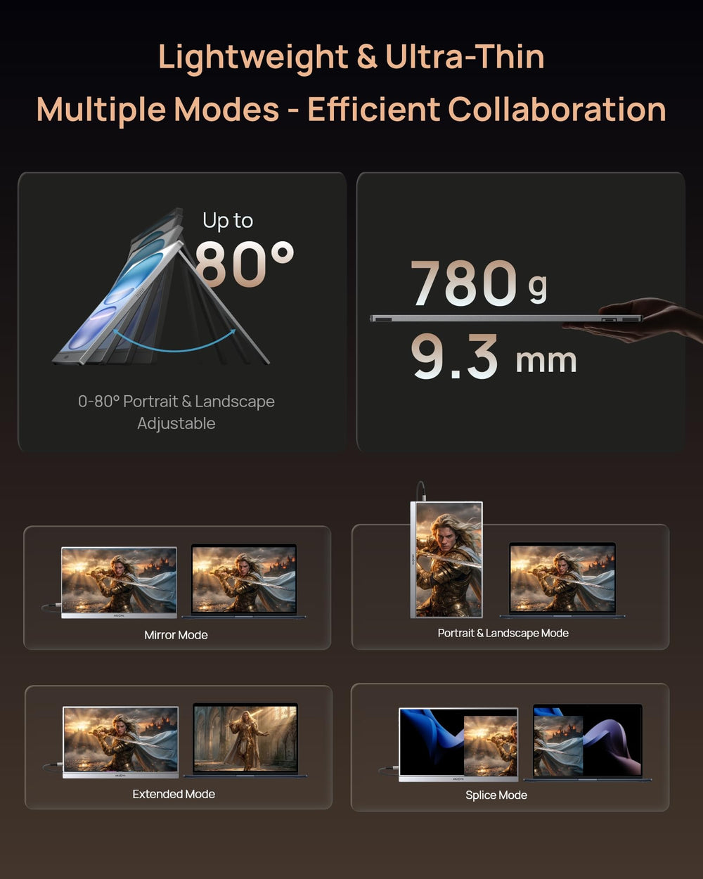ARZOPA Z3FC in vertical mode for coding and document viewing efficiency
