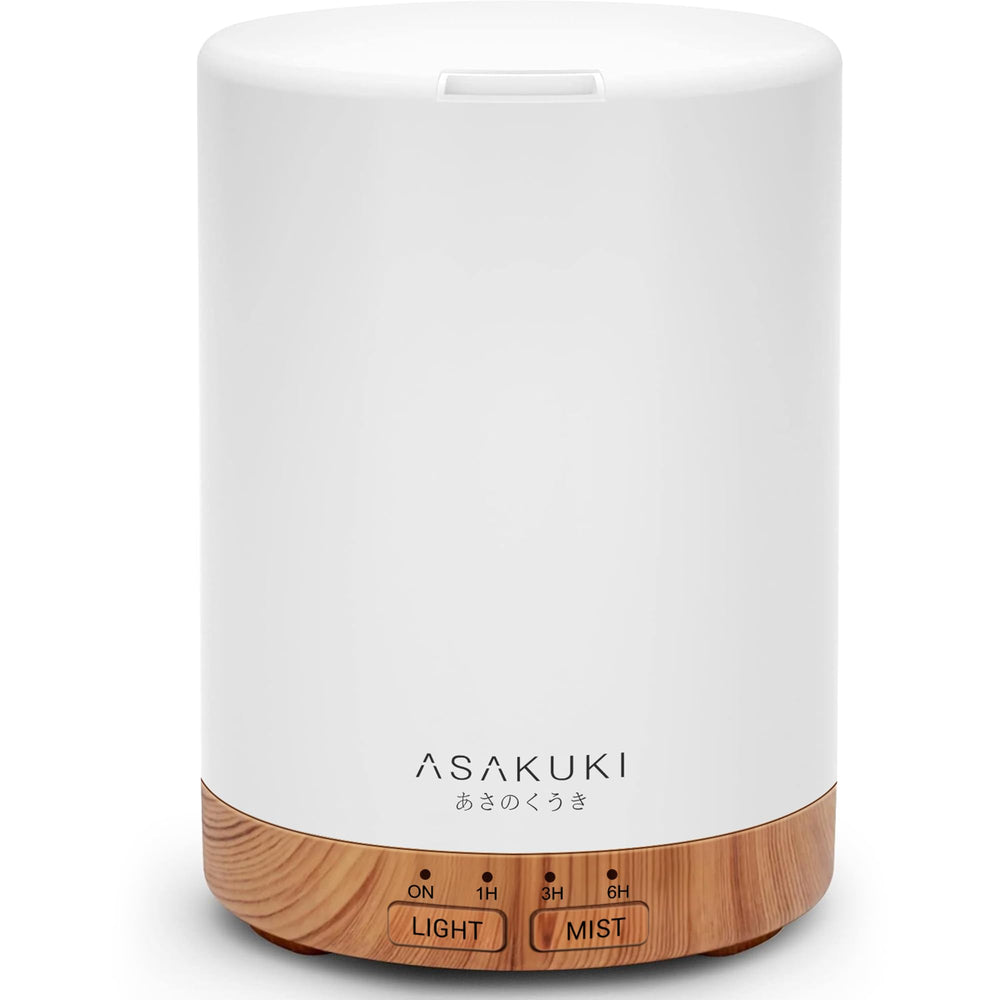 ASAKUKI front view showing sleek diffuser and benefit of quiet operation