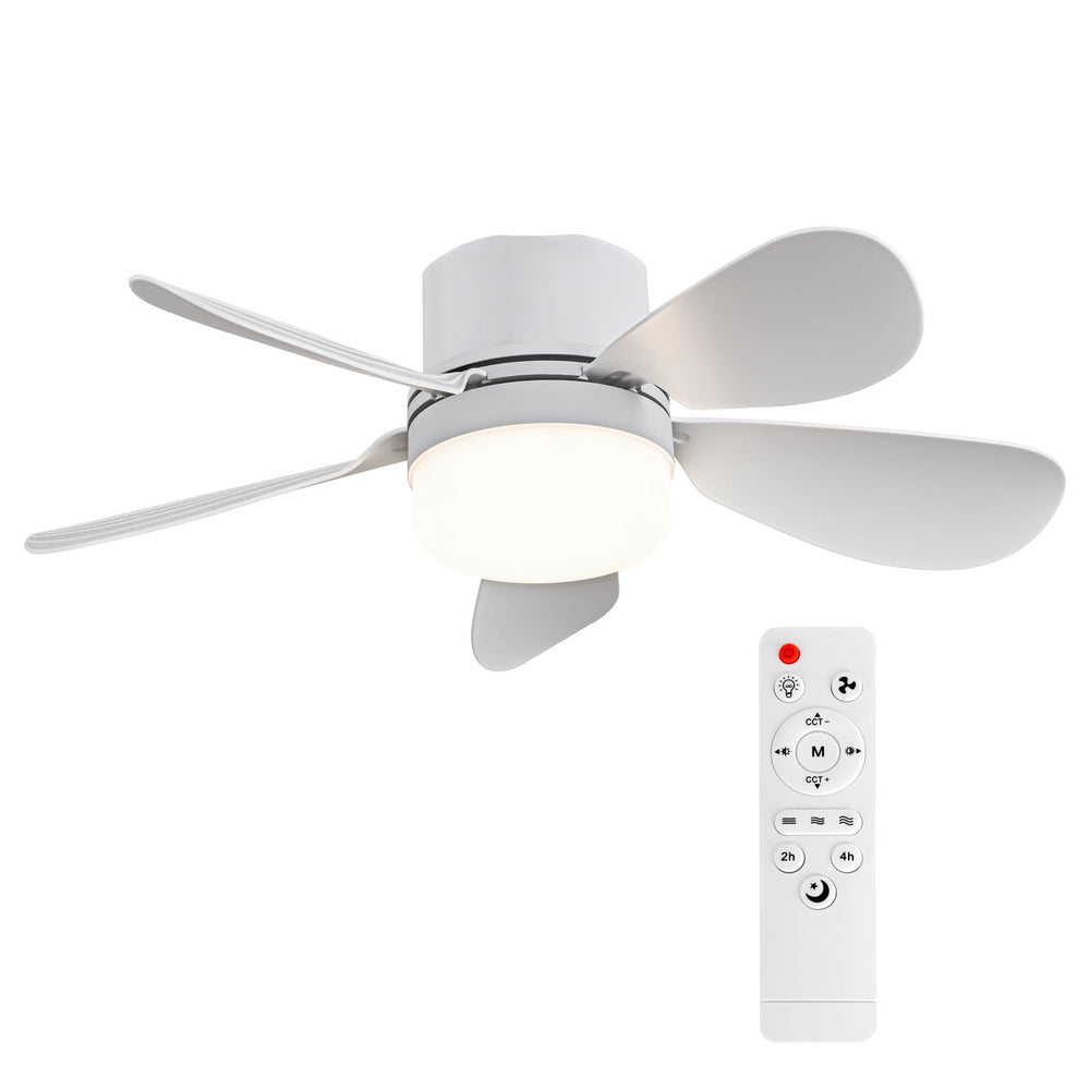 ASALL front view socket fan light showing compact design and bright 1000 lumen output