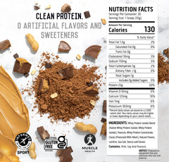 Ascent chocolate peanut butter swirl on powder highlighting flavor profile