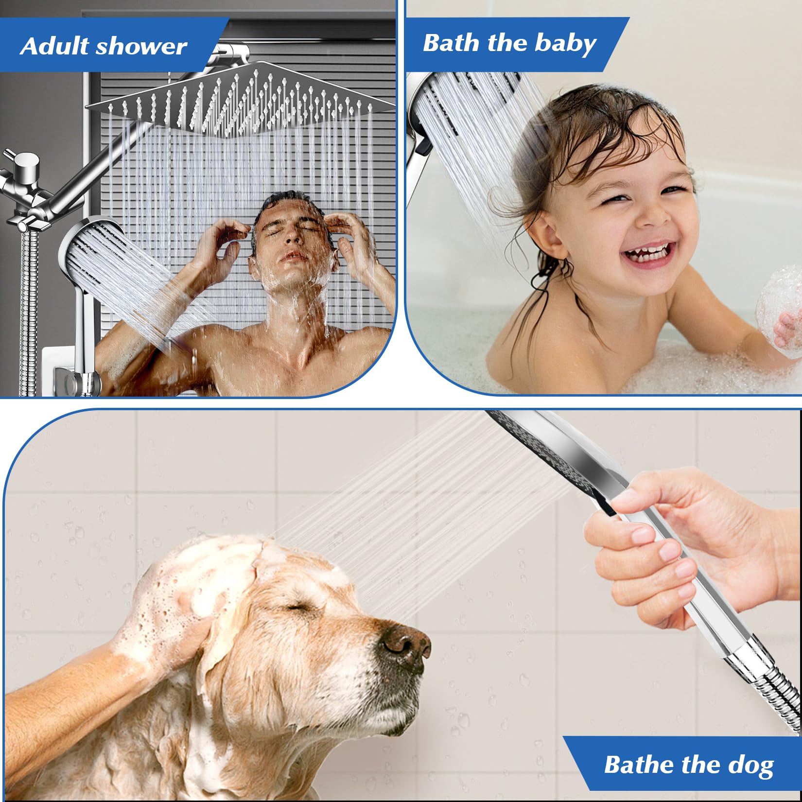 Ashwanth installed in modern bathroom illustrating luxury rainfall coverage benefit