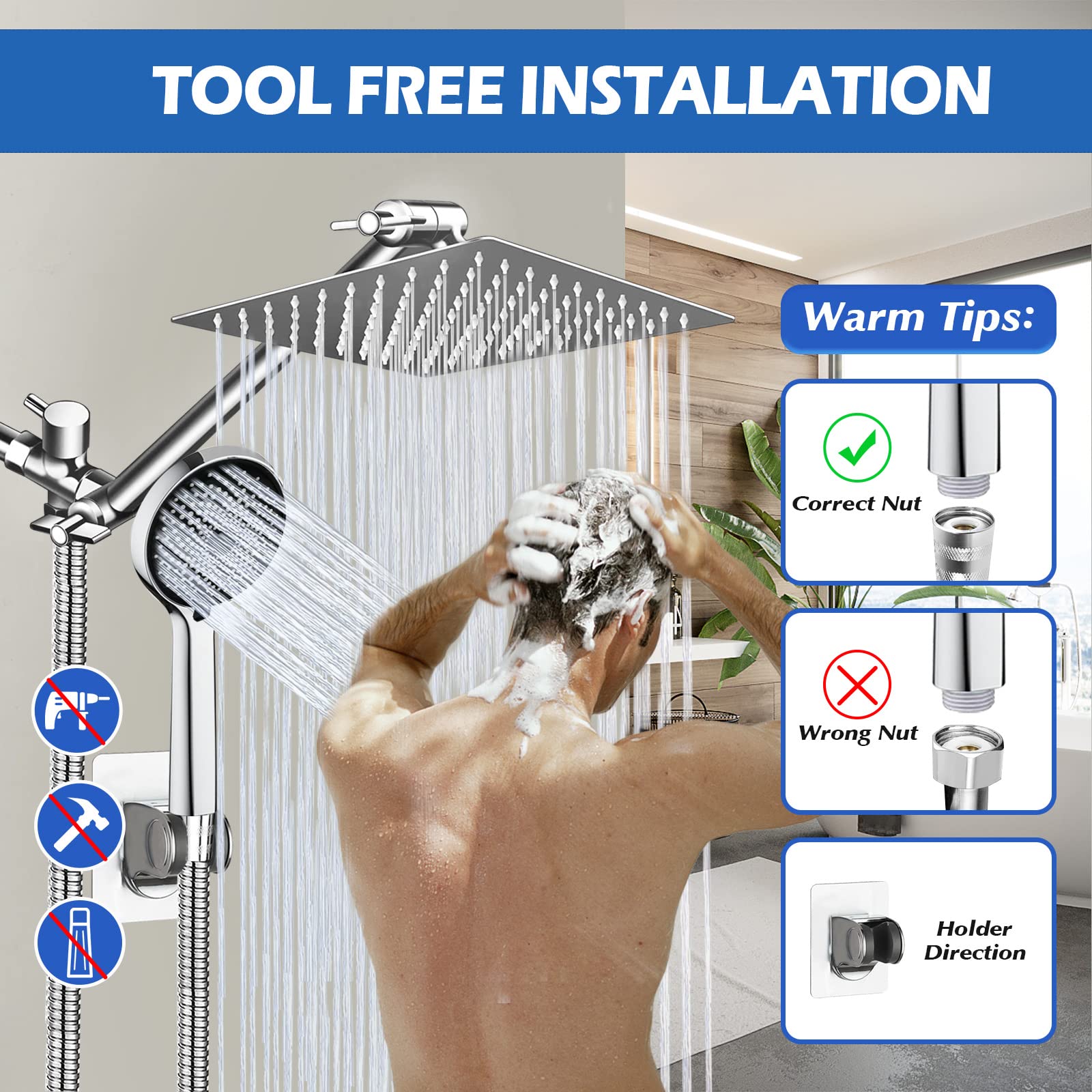 Ashwanth packaging with accessories and manual showing quick, no-tools installation benefit
