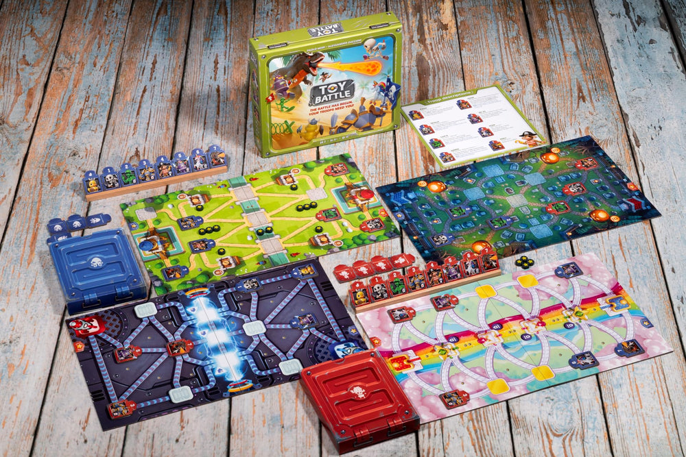Asmodee Toy Battle troop tiles detail highlighting tile icons and tactical clarity