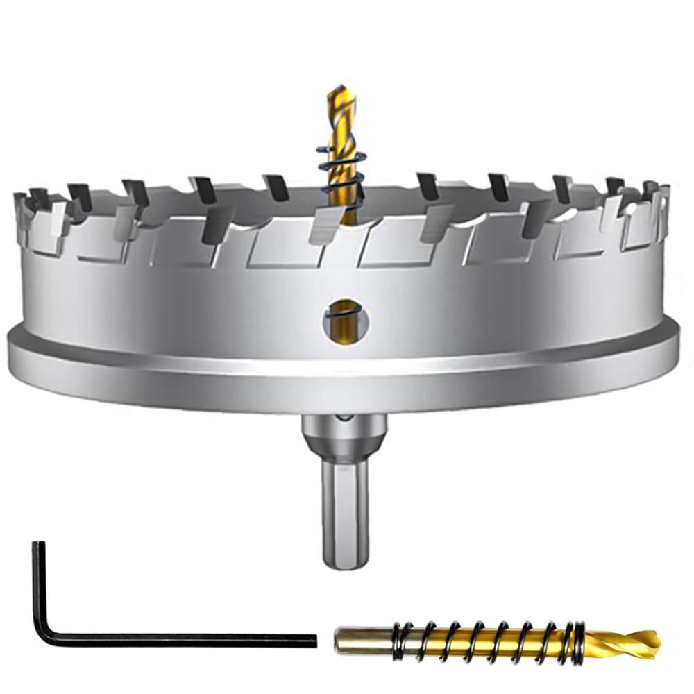 ASNOMY front view of 140mm hole saw showing durable construction and clear labeling
