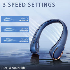 ASNUG neck fan worn by person working hands-free for comfortable breeze