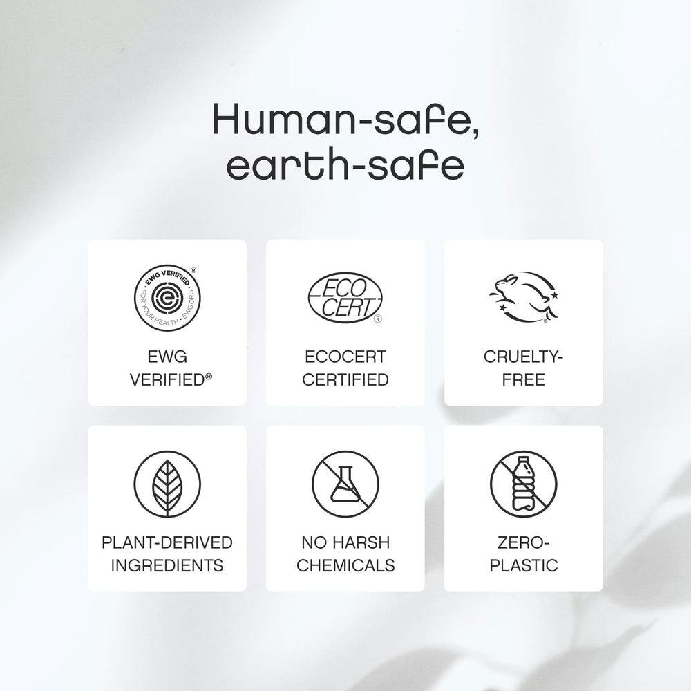 Compostable container for AspenClean pods highlighting plastic-free packaging