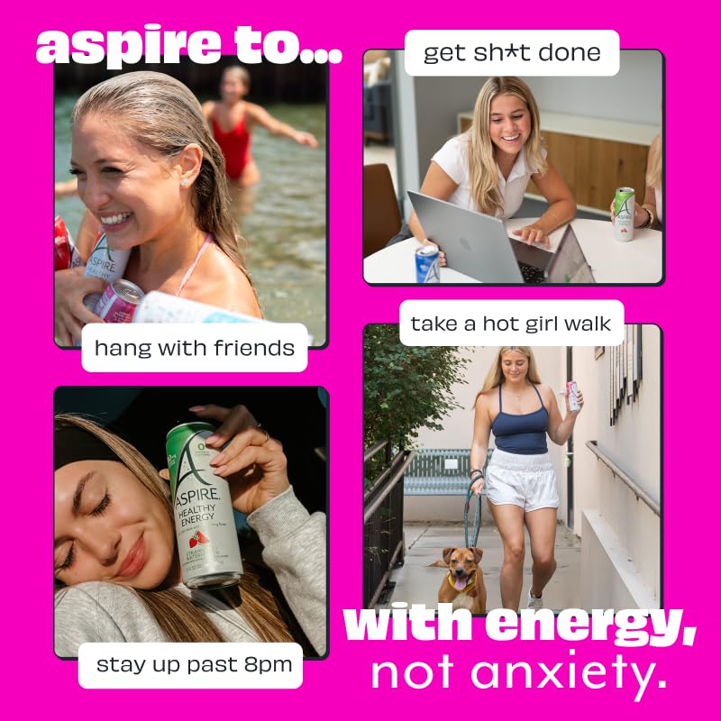 ASPIRE can in an outdoor setting supporting active, on-the-go energy