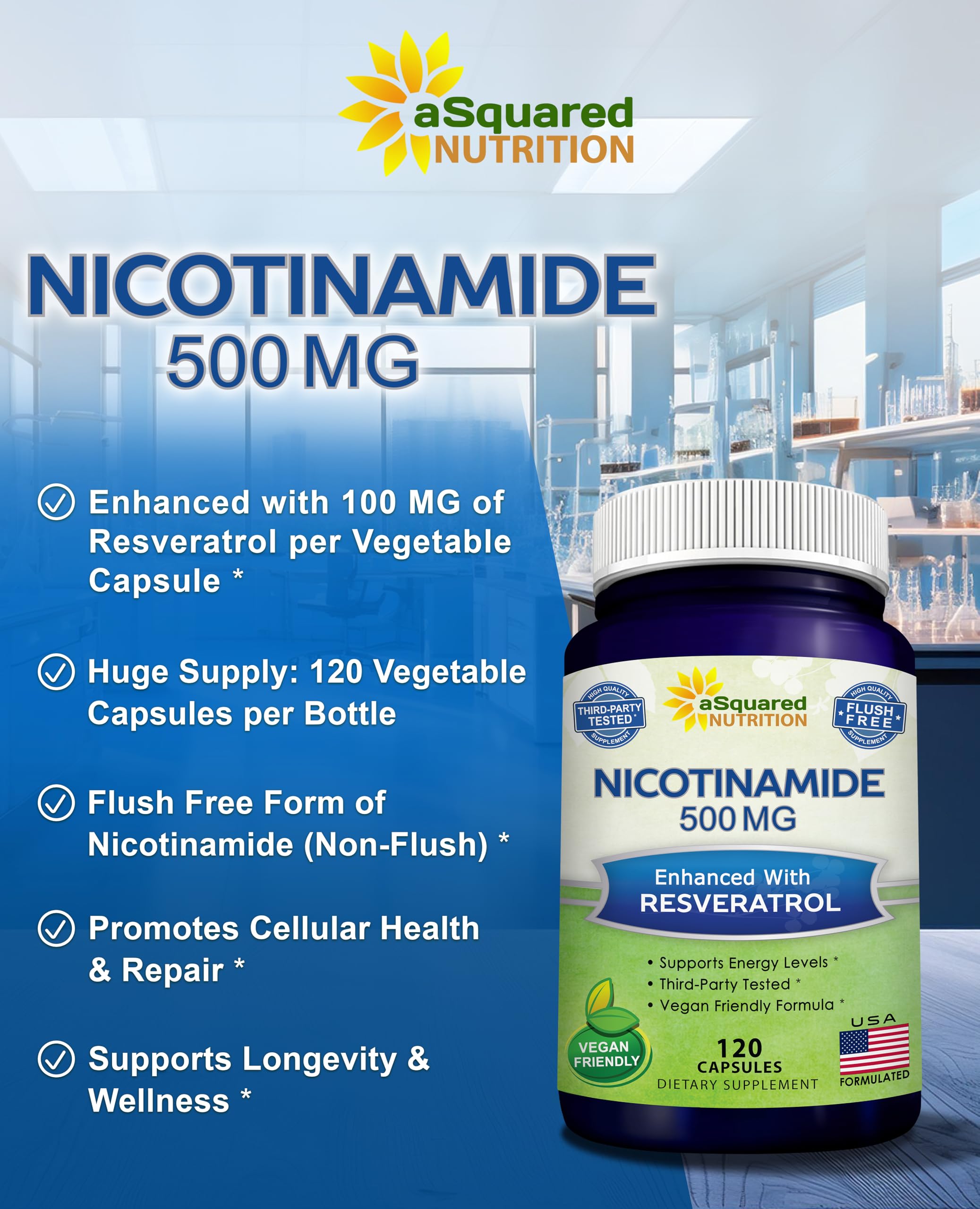 aSquared Nutrition capsule close-up showing smooth vegetable capsule texture