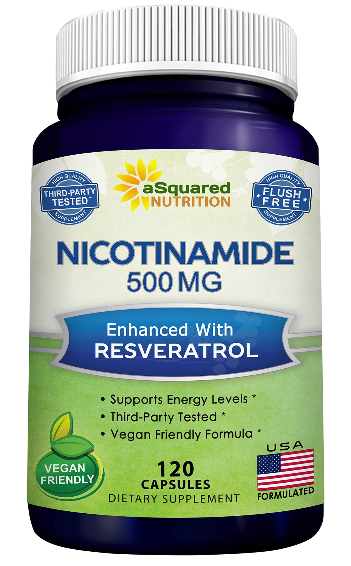 aSquared Nutrition bottle front label showing product name and benefits