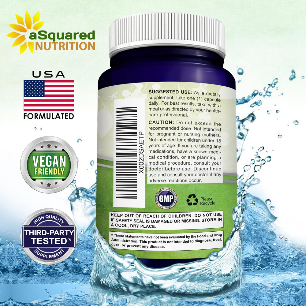 aSquared Nutrition capsule in hand showing real-world size and scale