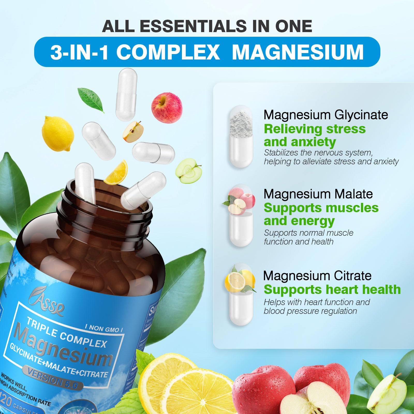 ASSR label with supplement facts and clean ingredient list for transparency