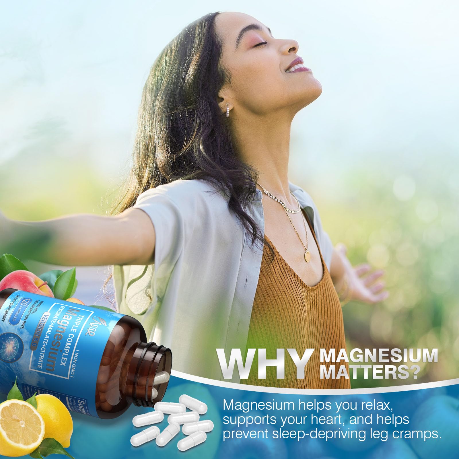 ASSR capsules in hand demonstrating size and convenient dosage for travel
