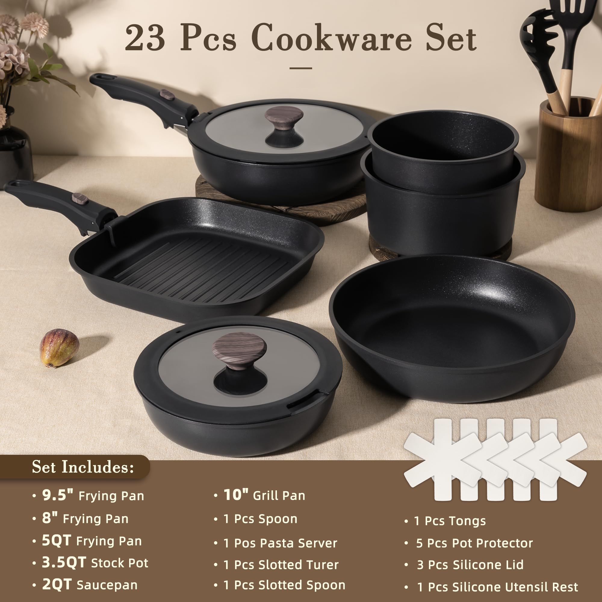 Astercook cookware inside oven without handle showing oven-safe versatility