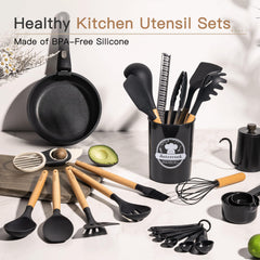 Astercook wooden handle detail highlighting comfortable grip and durable finish benefit