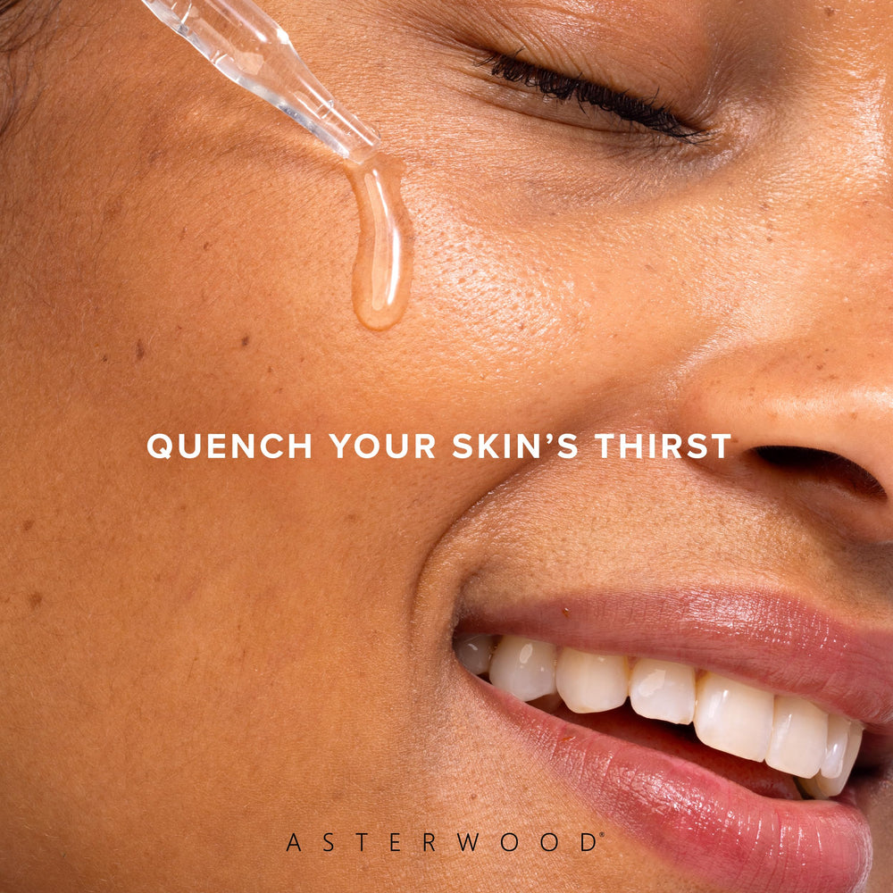 Asterwood serum applied on hand demonstrating quick absorption benefit