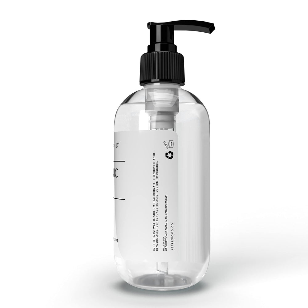 Asterwood bottle beside moisturizer showing layering compatibility benefit