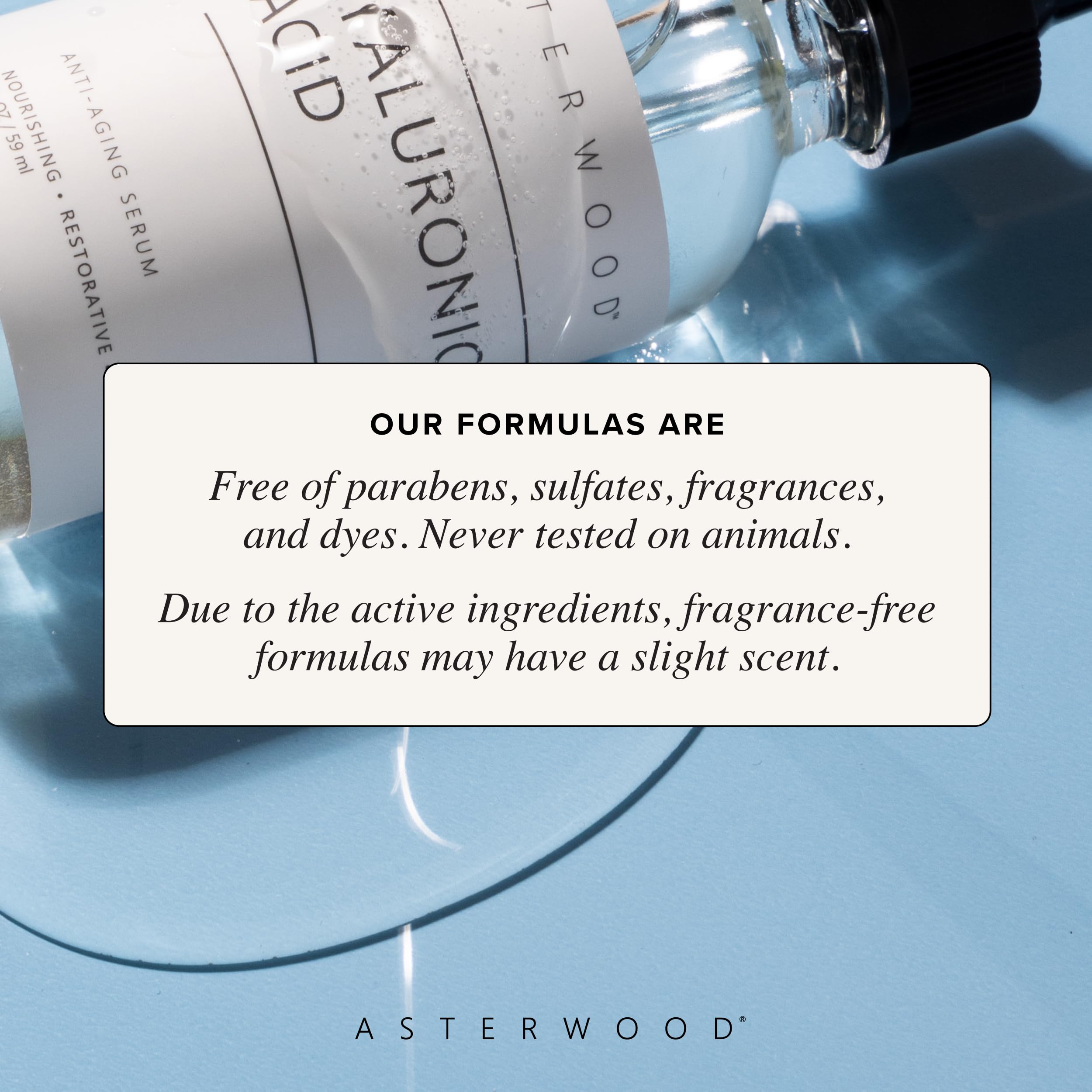 Asterwood packaging label clear ingredient list for安心 benefit