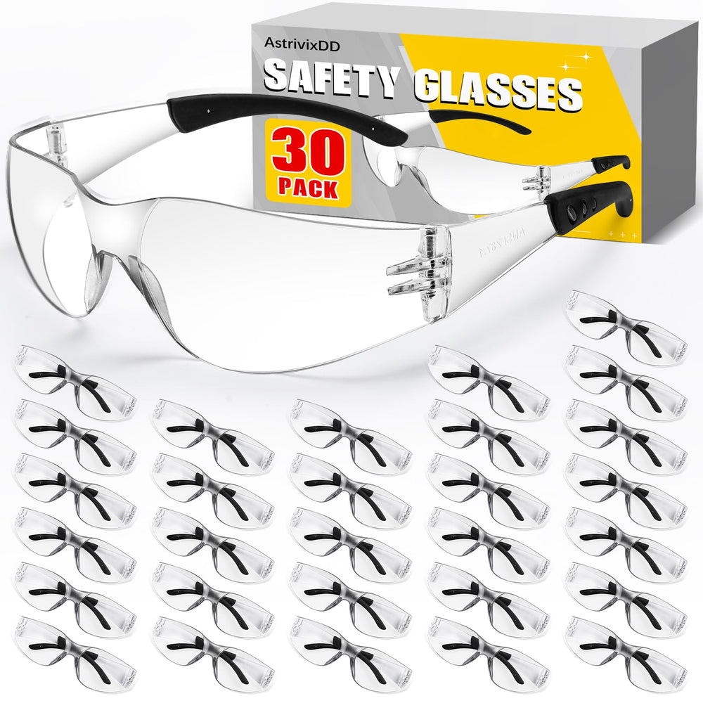 AstrivixDD front view clear safety glasses showing full coverage benefit