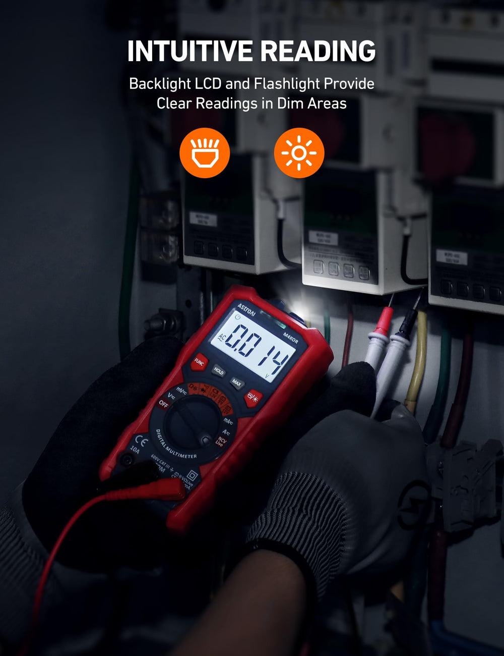 AstroAI showing battery test mode with green pass and red low indicators for clear results