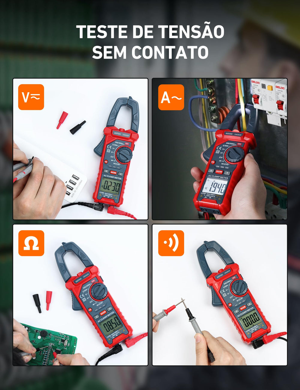 AstroAI test leads and included batteries staged for immediate setup and convenience