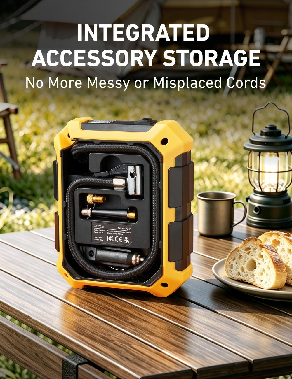 AstroAI digital screen and LED light displaying easy nighttime readability