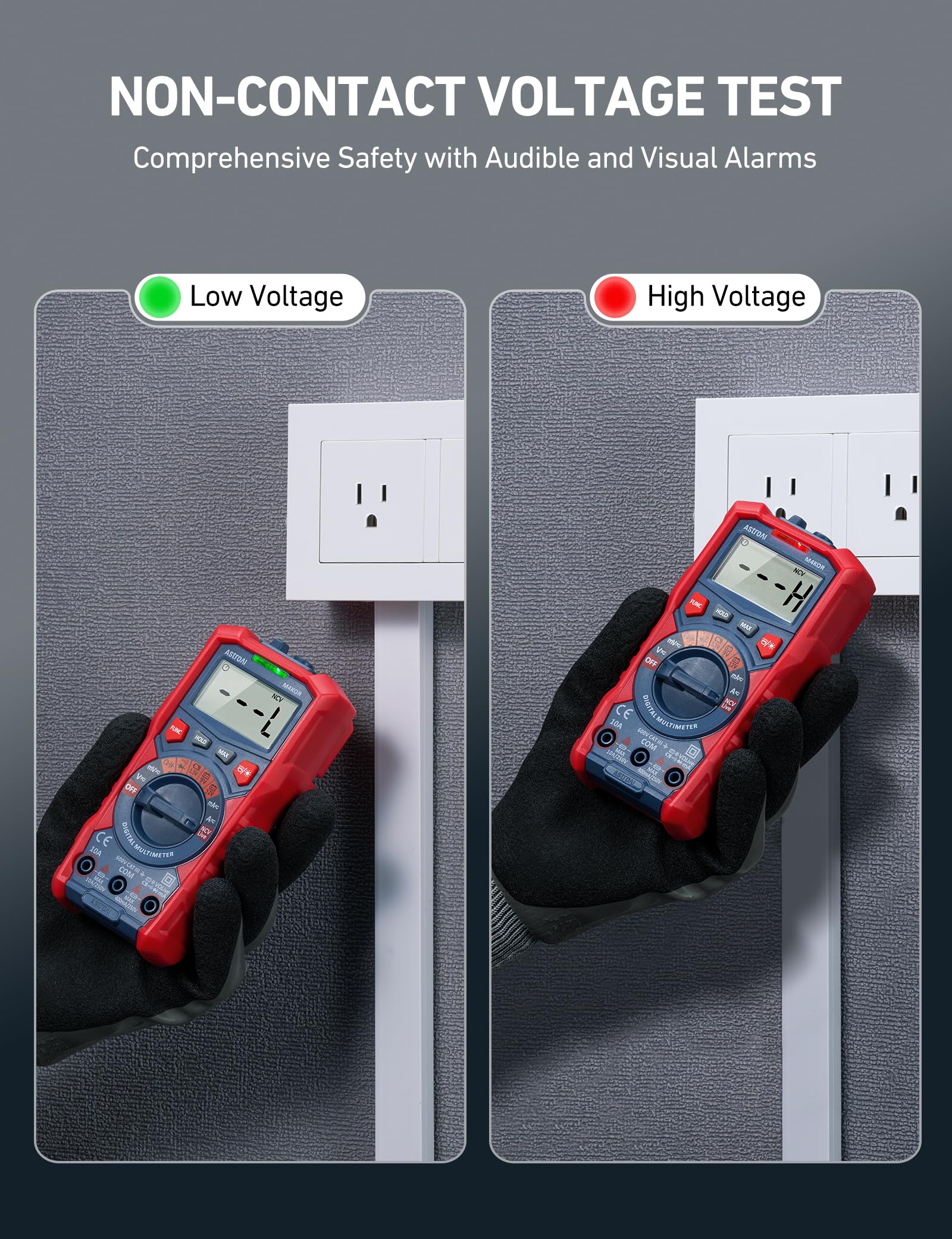 AstroAI probes and double ceramic fuse displayed to highlight overload protection