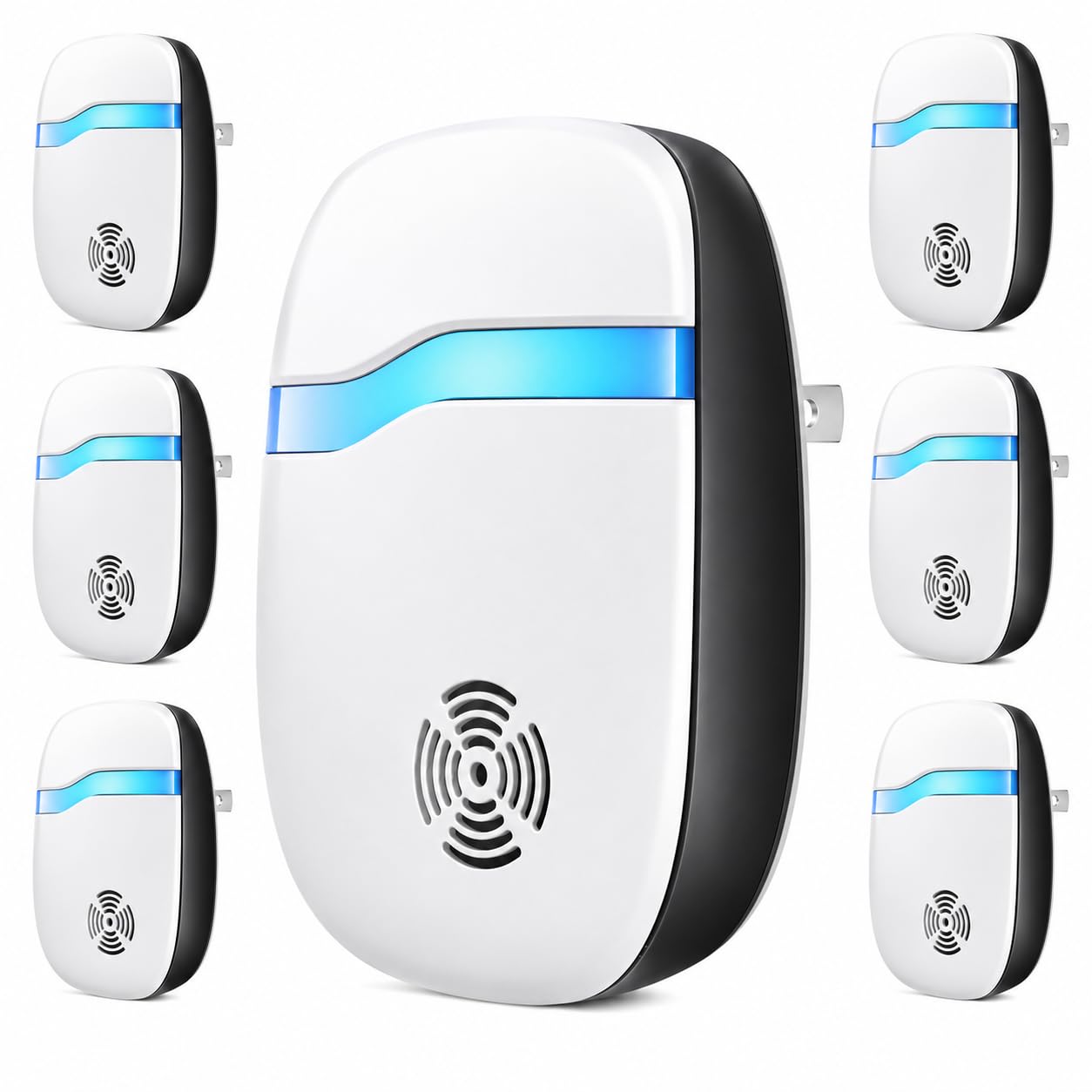 Asukin front view plugged in showing sleek design and quiet pest deterrence