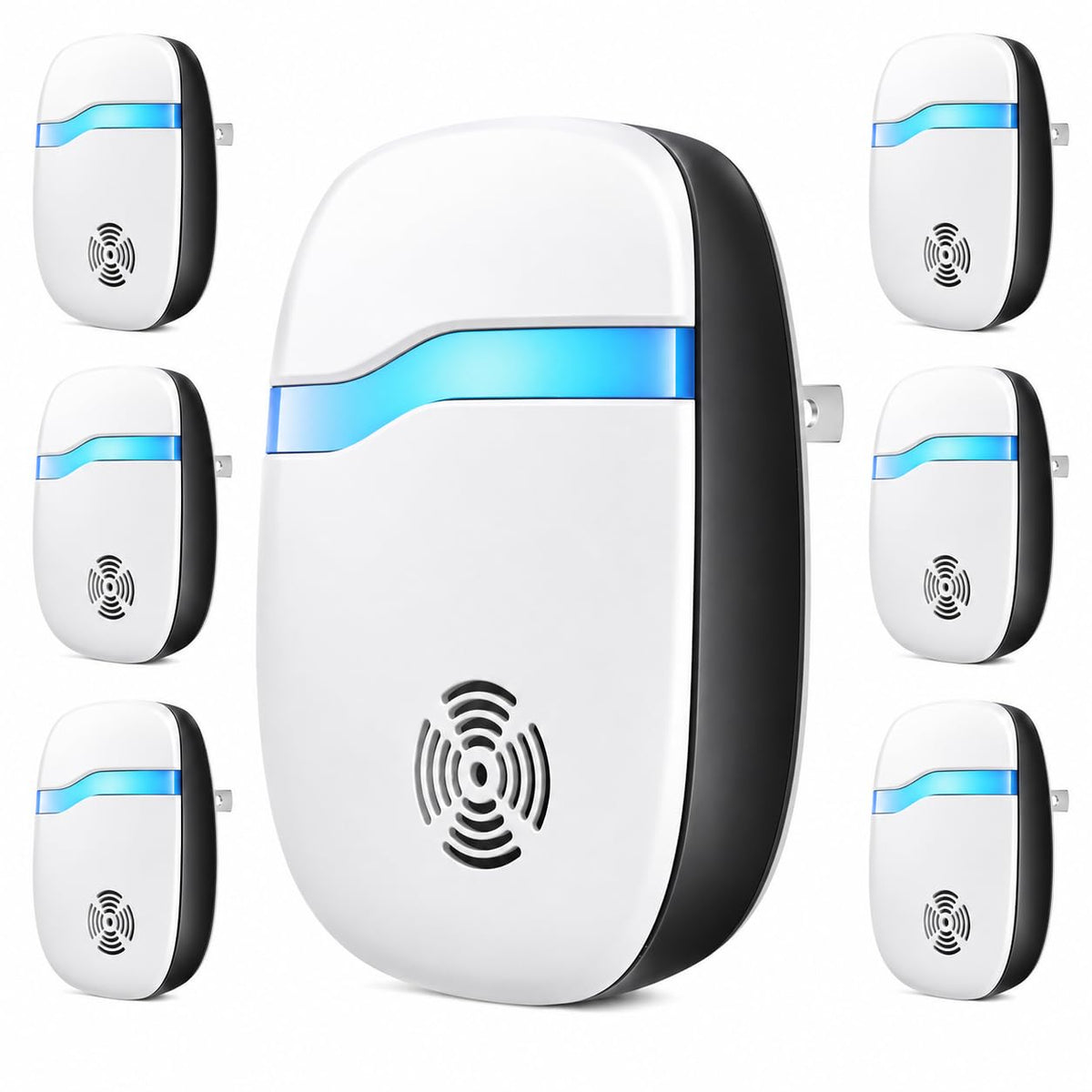 Asukin front view plugged in showing sleek design and quiet pest deterrence