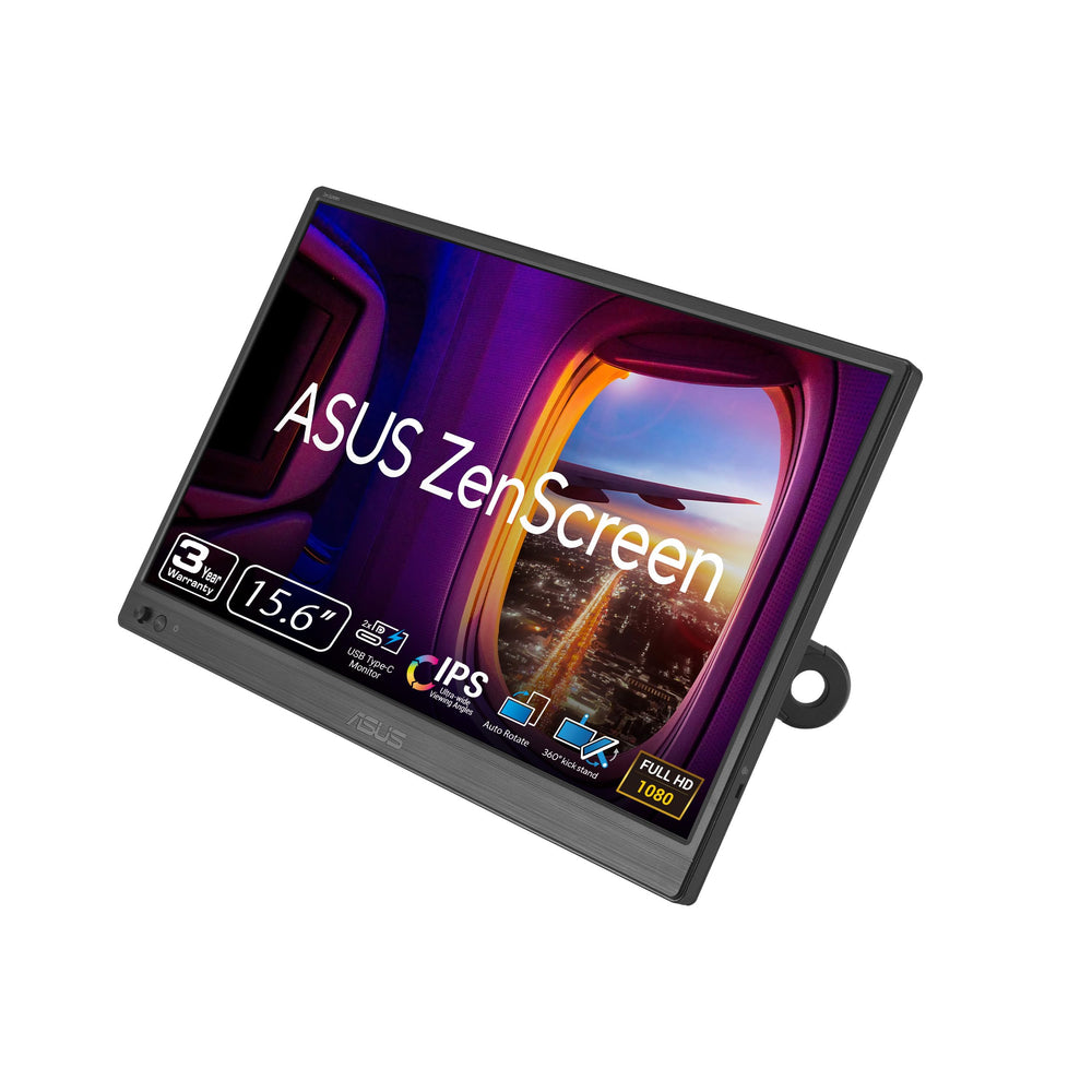 ASUS ZenScreen thin side profile highlighting ultra-slim lightweight design