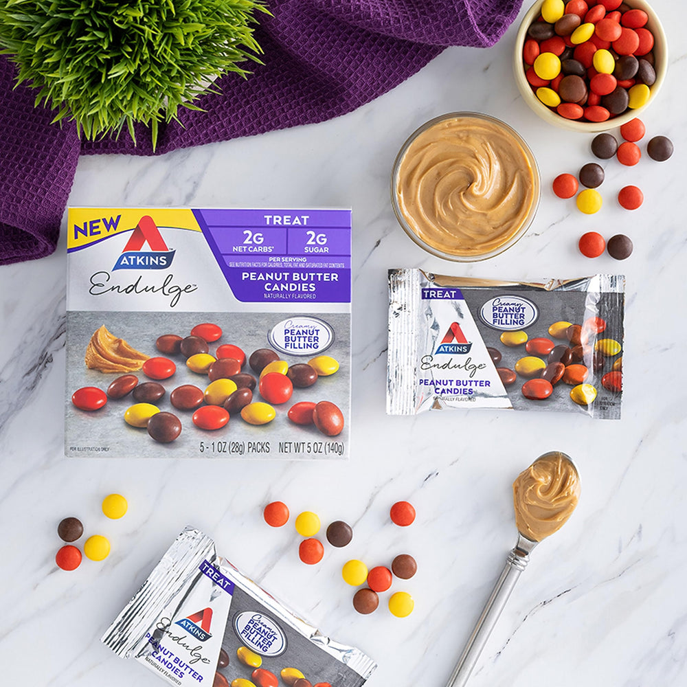 Atkins Endulge pack beside ruler for size comparison and portion control