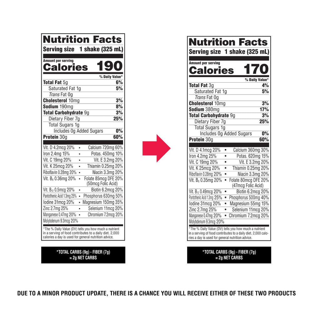 Atkins strong bottle closeup label highlighting 30g protein per serving benefit