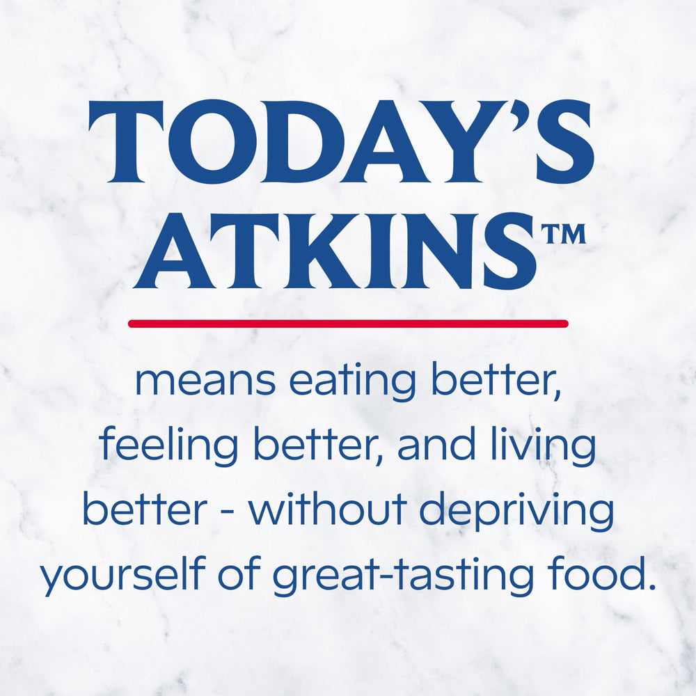 Atkins shake in morning setting demonstrating quick grab-and-go benefit