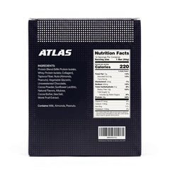 Atlas Protein Bar close-up texture and chocolate for true cocoa taste