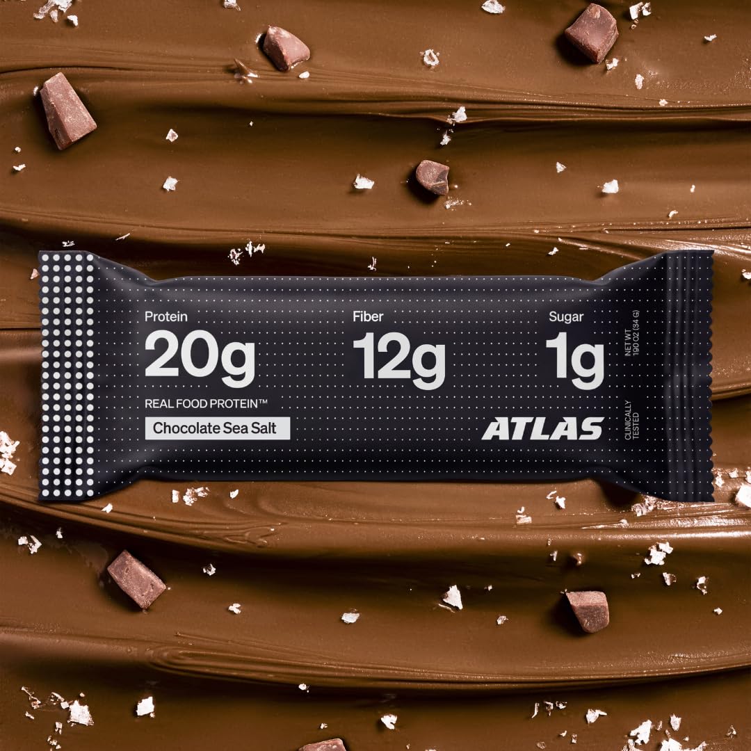 Atlas nutrition label and ingredients highlighting high protein and fiber