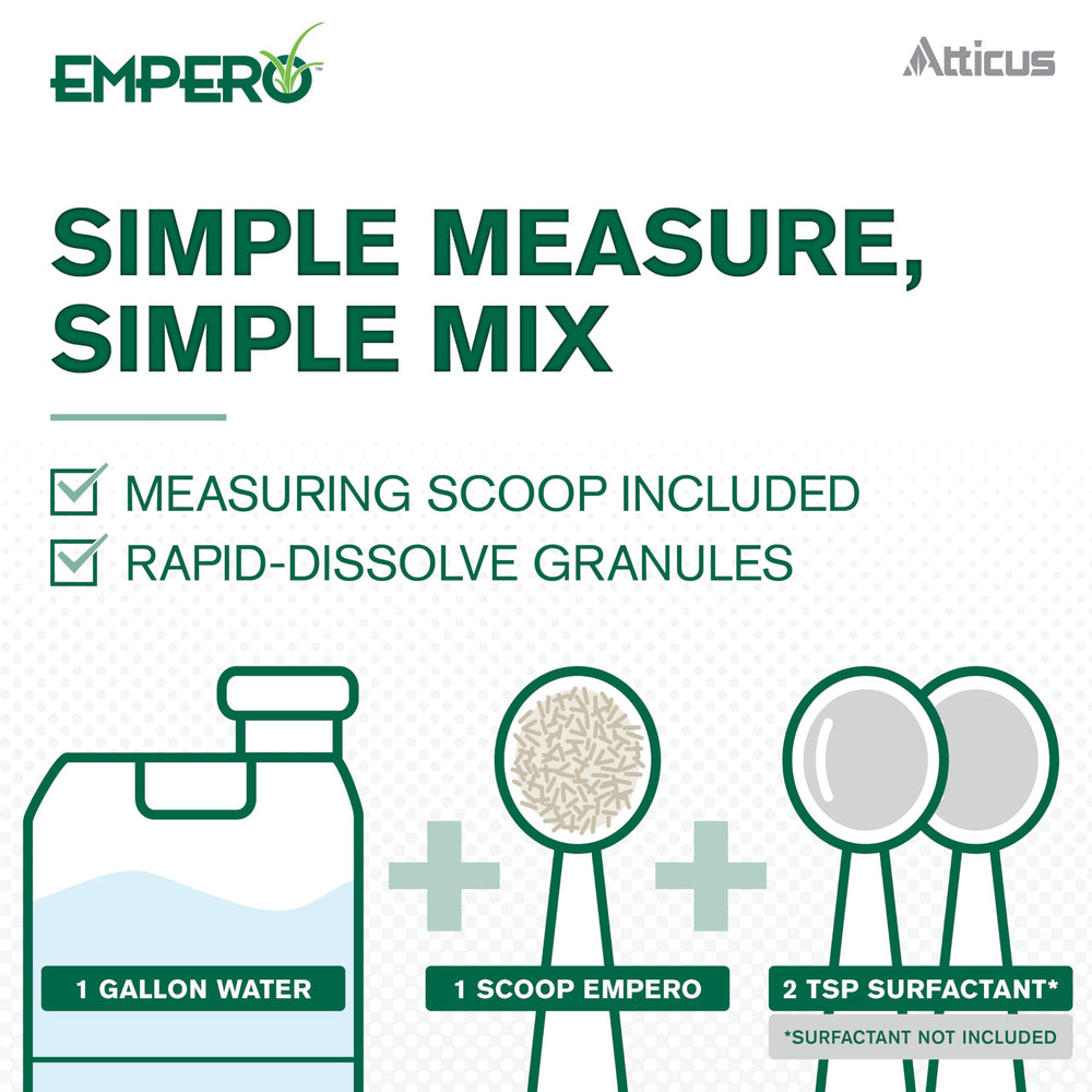 Atticus Empero spray application on turf highlighting selective control without turf harm