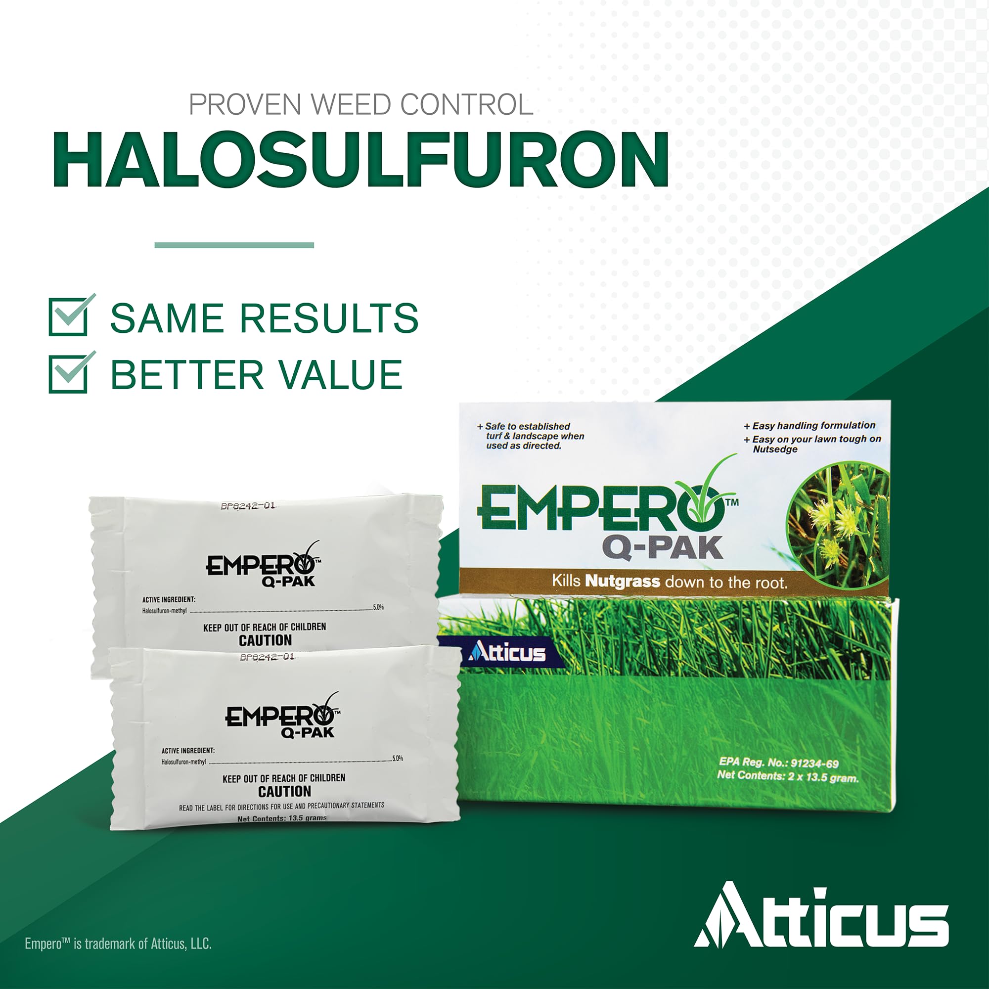 Atticus Empero packet close-up displaying pre-measured convenience