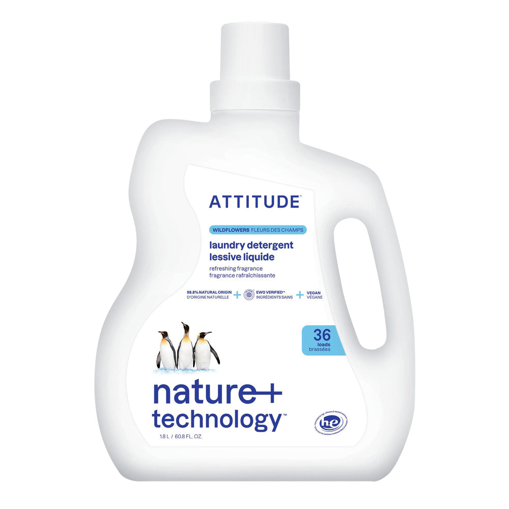 ATTITUDE bottle front view showing label and clean formula benefit